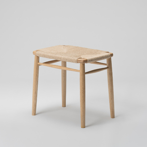 [木と暮らしの工房] H.O.スツール 4-leg [樹種:ナラ/座面:ペーパーコード]
