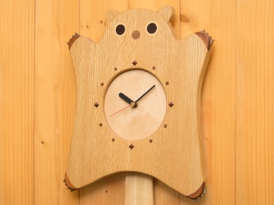 旭川家具 ももんがの木工時計