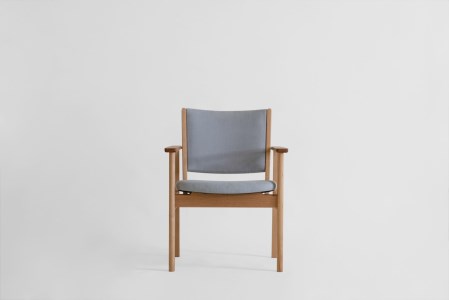 LIM Living Chair リムリビングチェア(ミズナラ)布座:グレー