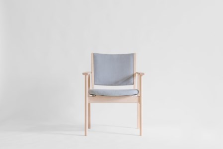LIM Living Chair リムリビングチェア(イタヤカエデ)布座:グレー