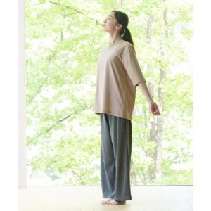 草木染めコットンTシャツ 柿渋