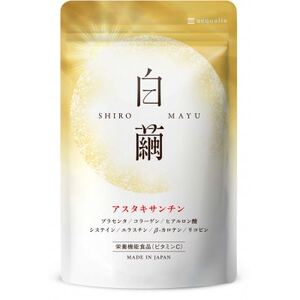 [毎月定期便]アスタキサンチンサプリメント ビタミンC コラーゲン配合白繭しろまゆ30日30粒全4回