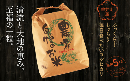≪令和7年産≫[新米][垂井町産]ふっくら!もっちり!毎日食べたいコシヒカリ 白米 5kg|岐阜県産 垂井米 こしひかり お米 米 こめ コメ 白米 精米 ご飯 ライス 産地直送 ギフト 贈答用 プレゼント
