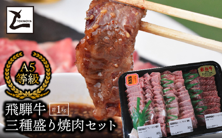 A5飛騨牛 三種盛り焼肉セット計1kg 2025/9/19〜