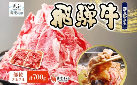 飛騨牛 切り落とし 計700g 350g×2パック 和牛 黒毛和牛 国産 国産牛 肉 牛肉 普段使い 炒め物 牛丼 冷凍 小分け 便利 手軽 グルメ カレー ビーフシチュー 煮物 肉じゃが 送料無料 養老ミート 岐阜県 揖斐川町