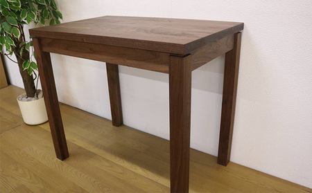 無垢家具 テーブル シンプルデスク 机 ウォールナット 800×500 在宅ワーク用 1〜2人用