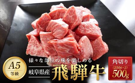 飛騨牛A5 角切り 500g|国産 肉 牛肉 和牛 黒毛和牛 A5等 級 グルメ おすすめ AD105[飛騨牛 和牛ブランド 飛騨牛 黒毛和牛 飛騨牛 岐阜 大野町 飛騨牛]