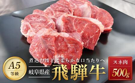 飛騨牛 A5 スネ肉 カット 500g|国産 肉 牛肉 和牛 黒毛和牛 A5等級 グルメ おすすめ AD106[飛騨牛 和牛ブランド 黒毛和牛 岐阜 大野町 牛肉 肉 和牛]