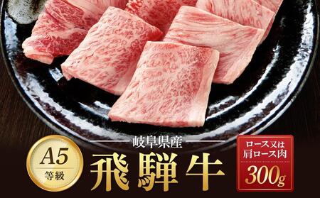 飛騨牛A5 焼肉用 300g ロース 又は 肩ロース肉 |国産 肉 牛肉 焼肉 和牛 黒毛和牛 グルメ A5等級 おすすめ AD114[飛騨牛 和牛ブランド 肉 牛肉 焼肉 A5 黒毛和牛 岐阜 大野町]