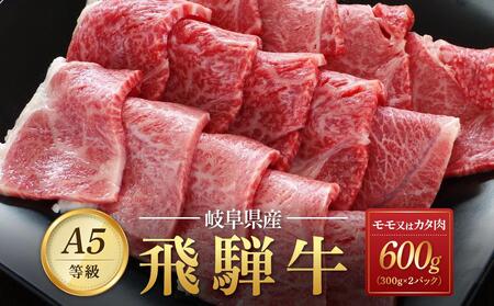 飛騨牛A5 赤身肉 焼肉用 600g (300g×2パック) モモ 又は カタ 肉 