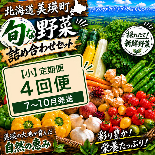 季節の野菜セット【小】定期便 4回便 7月 8月 9月 10月発送 旬野菜 詰め合わせ あらいふぁーむ