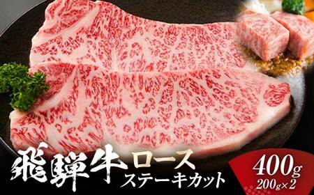 飛騨牛 ロース 400g ステーキカット (200g×2) 牛肉 黒毛和牛 5等級 肉 赤身 赤身肉 バーベキュー BBQ 焼き肉 牛 ビーフ 食品 岐阜県 坂祝町 F6M-055