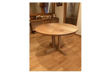 [664001]使いやすく丸い木製のダイニングテーブル「胡桃の円卓」110