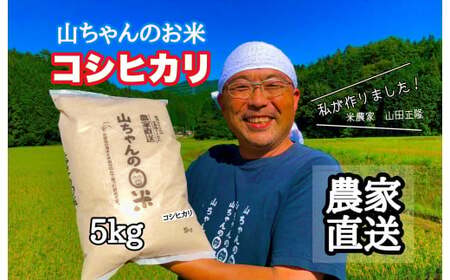 令和7年度産 農家直送「山ちゃんのお米」コシヒカリ5kg[10月1日発送開始]