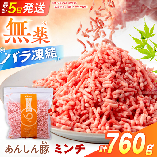 豚肉 ミンチ 計760g[バラ凍結]藤井ファーム[AWAF087]豚ミンチ