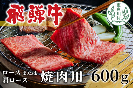 飛騨牛 ロースまたは肩ロース 焼肉用 600g 牛肉 20000円