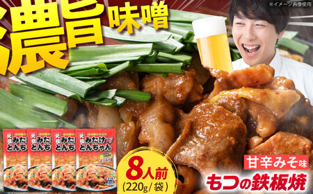 岐阜県産豚もつの鉄板焼「みたけとんちゃん」甘辛みそ味(8人前)[AVAA004] ホルモン おつまみ