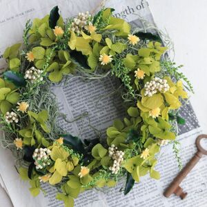 富良野花七曜 フェアリーミニリース * イエロー * ナチュラルかわいい プリザーブドフラワー リース 花 インテリア 装飾品 アレンジ ギフト プレゼント 北海道 上富良野町