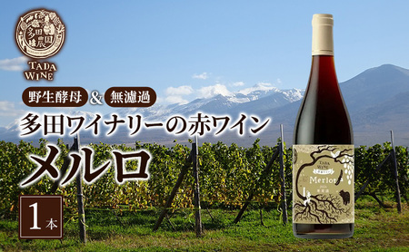 [野生酵母&無濾過]多田ワイナリーの赤ワイン[メルロ]1本 ワイン ミディアムボディお酒 アルコール 晩酌 家飲み 宅飲み