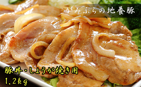 かみふらのポーク[地養豚]豚丼・生姜焼き用ロース1.2kg