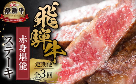 [定期便]全3回 飛騨牛 赤身 ステーキ 肉 飛騨牛 赤身肉 小分け 100g×3P 300g 定期 3回お届け 飛騨高山ミート 39000円 | 冷凍真空パック 肉 お肉 黒毛和牛 和牛 人気 おすすめ 牛肉 [MZ108]