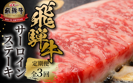 [定期便]全3回 飛騨牛 サーロインステーキ 肉 飛騨牛 霜降り 小分け 200g×2P 計400g 定期 3回お届け 飛騨高山ミート 84000円 | 冷凍真空パック 肉 お肉 黒毛和牛 和牛 人気 おすすめ 牛肉 [MZ109]
