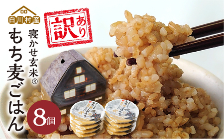 訳あり 白川村産 寝かせ玄米もち麦ごはん 8個 パックごはん パックご飯 パックライス レトルト 白川郷 こしひかり コシヒカリ 常温 防災 こめ コメ 訳アリ 新生活 応援 こだわりの お米 岐阜県 飛騨 高山米穀 訳あり OR FN-SupportProject OR 増量 年末企画 9000円[S739]