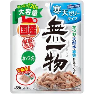 [定期便]全3回 ペットフード無一物(R)パウチ寒天ゼリータイプかつお 120g[はごろもフーズ]