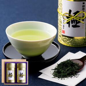 静岡産手摘み玉露 「極」2本桐箱入[おやいづ製茶]
