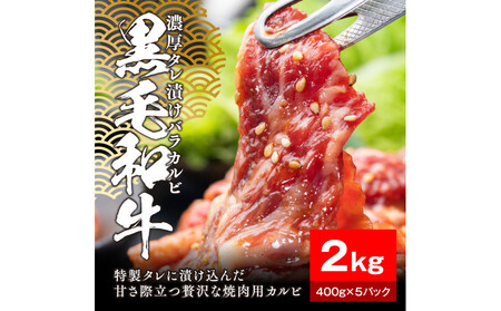 黒毛和牛濃厚タレ漬けバラカルビ2kg（400g×5パック）【配送不可：離島】 カルビ