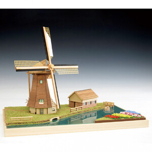 ウッディジョー ヨーロッパの街並みシリーズ オランダ・キンデルダイク 木製模型キット