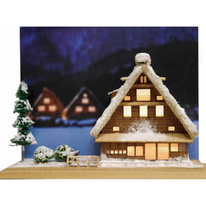 ウッディジョー ハーフタイプ 合掌造り 木製模型キット