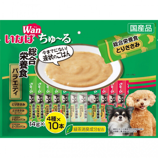 いなば 犬ちゅ〜る 総合栄養食バラエティ320本(14gx40本x8袋入)(ケース)