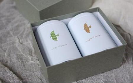 [嘉永元年創業]静岡県産一番茶使用 煎茶・焙じ茶本格ティーバッグ2缶セット◆