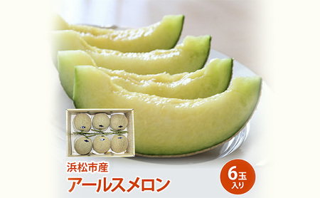 【静岡県浜松市産】アールスメロン約1.5kg以上×6玉  白等級 【配送不可：離島】メロン melon フルーツ 果物 静岡 浜松市
