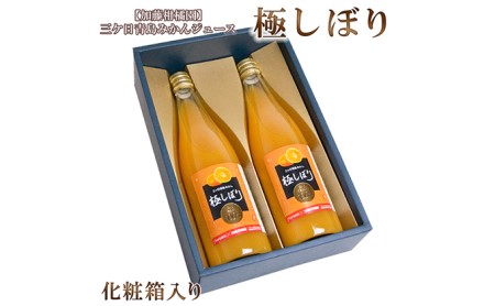 【加藤柑橘園】青島三ケ日みかんジュース『極しぼり』2本セット（化粧箱）【配送不可：北海道・沖縄・離島】