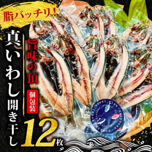 沼津の手作り ひもの いわし 間宮水産 専務激推し‼ いわし 脂バッチリ いわし 旨味の頂!真 いわし いわし 開き干し 12枚 個包装