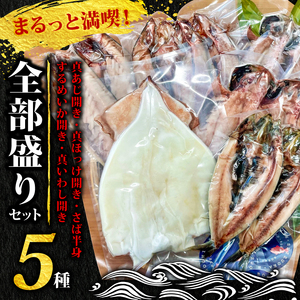 沼津のひもの 5種 12枚 まるっと満喫!「社長一押し!全部盛りセット」真空パック 真アジ アジ 真ほっけ さば半身 するめいか 真いわし アジ アジ