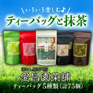 ティーバッグ 5種 飲み比べ セット ほうじ茶 抹茶 和紅茶 深蒸し茶 玄米茶 セット ( ティーバッグ 飲み比べ ほうじ茶 抹茶 和紅茶 深蒸し茶 玄米茶 FN-SupportProject 静岡 沼津 年末企画 )