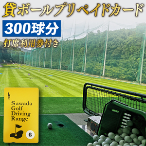 [価格改定予定][全面天然芝で、本格的な練習ができるゴルフ練習場] 沢田ゴルフ練習場 貸ボールプリペイドカード300球分と打席利用券1枚 ゴルフ スポーツ 休日ゴルフ ゴルフ愛好家 接待ゴルフ 家族ゴルフ 息抜き ゴルフ練習 ゴルフ練習場