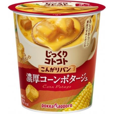ポッカサッポロ じっくりコトコトこんがりパン 濃厚コーンポタージュ 計24個(6個×4箱)