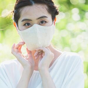 立体ヘンプマスク 生成り 2枚セット_雑貨 _