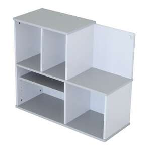 シックでおしゃれなキッズルームシリーズ ランドセルラック グレー/ホワイト MIC-35RAW_棚 ラック ランドセル 収納 インテリア 家具 子供 キッズルーム グレー ホワイト ツートン 横置き 縦置き 2WAY 子供部屋 ギフト_