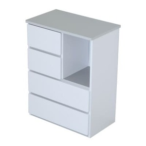 シックでおしゃれなキッズルームシリーズ チェスト グレー/ホワイト MIC-35CAW_雑貨・日用品 タンス 家具・インテリア たんす 箪笥_