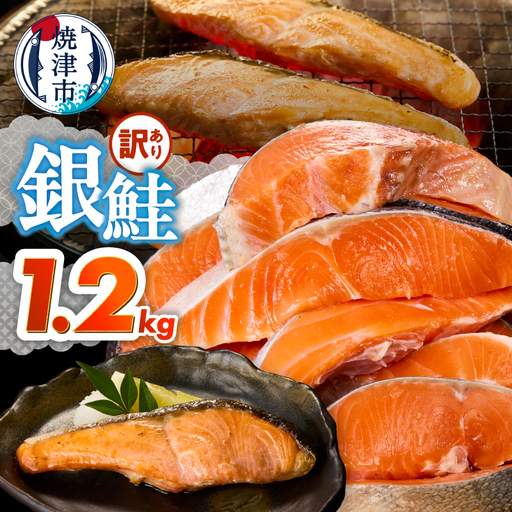 訳あり! 銀鮭 切身 約1.2kg 便利なジッパーバック入り (a10-1309)