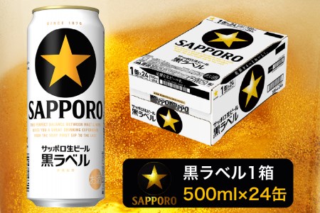 a21-035　【 焼津 サッポロ ビール 】 黒 ラベル 500ml×1箱   
