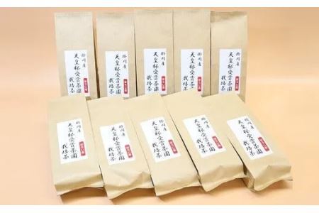 天皇杯受賞茶園栽培茶 ほうじ茶 100g×10袋 ・ 計1kgセット (深蒸し掛川茶) 山英 深蒸し茶 6162