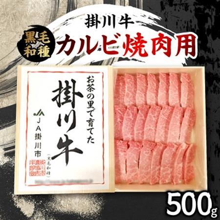掛川牛(黒毛和種)カルビ焼肉用 500g(冷凍)【配送不可地域：離島・北海道・沖縄県・四国・九州】【1670601】