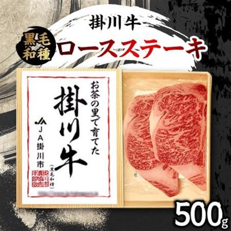 掛川牛(黒毛和種)ロースステーキ 500g(冷凍)【配送不可地域：離島・北海道・沖縄県・四国・九州】【1670605】