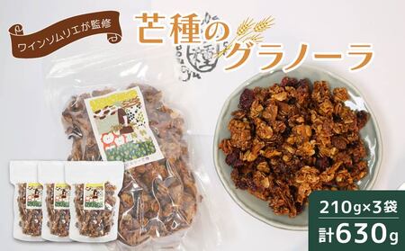グラノーラ 手作り 210g×3個 計630g 国産 オーガニック 有機 ドライフルーツ フルーツ ナッツ ワイン おつまみ 果物 レーズン くるみ 朝ごはん おやつ ギフト 静岡県 藤枝市 | シリアル シリアル シリアル シリアル